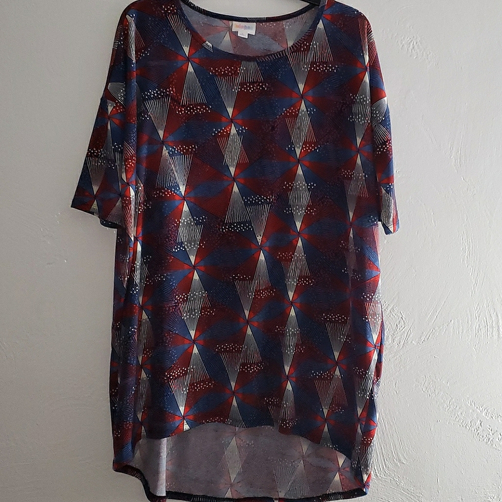 Lularoe IRMA tunic shirt XL NWT patriotic colors